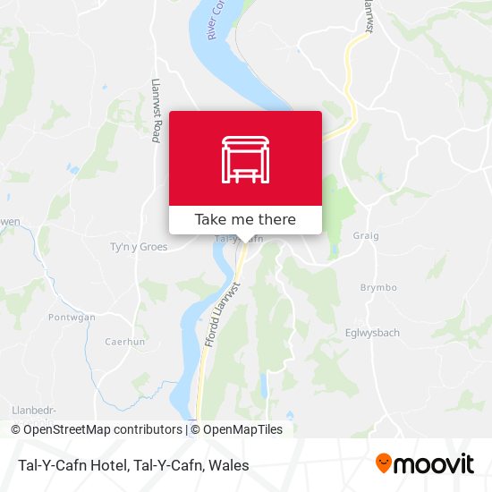 Tal-Y-Cafn Hotel, Tal-Y-Cafn map