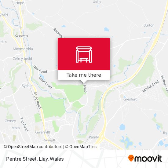 Pentre Street, Llay map