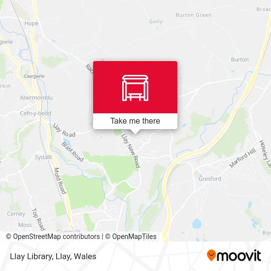 Llay Library, Llay map