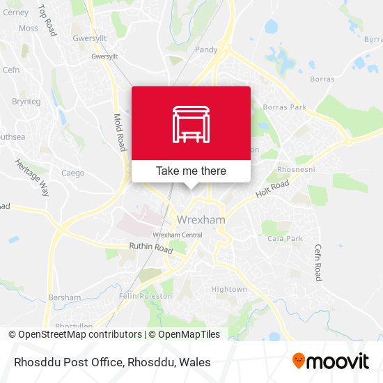 Rhosddu Post Office, Rhosddu map