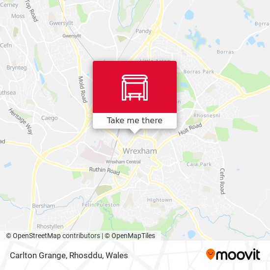 Carlton Grange, Rhosddu map