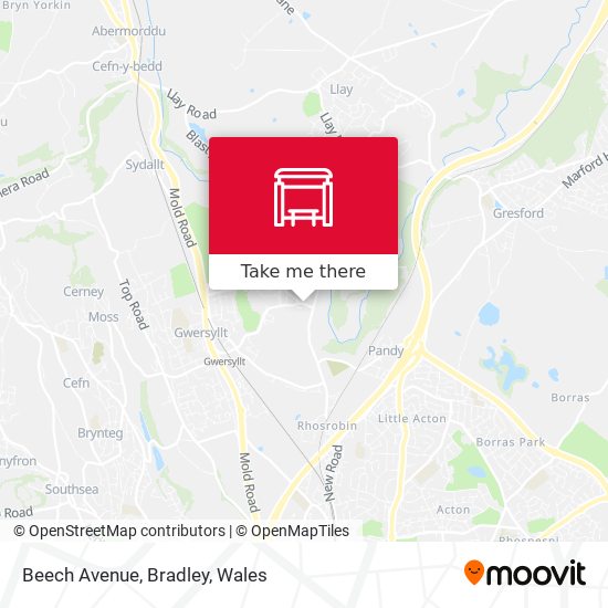 Beech Avenue, Bradley map