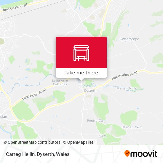 Carreg Heilin, Dyserth map