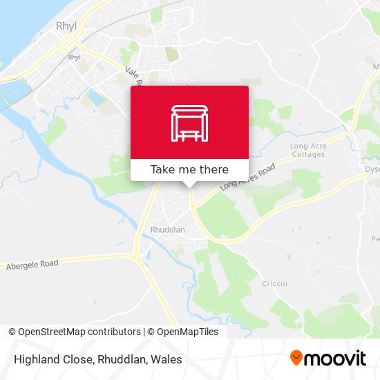Highland Close, Rhuddlan map