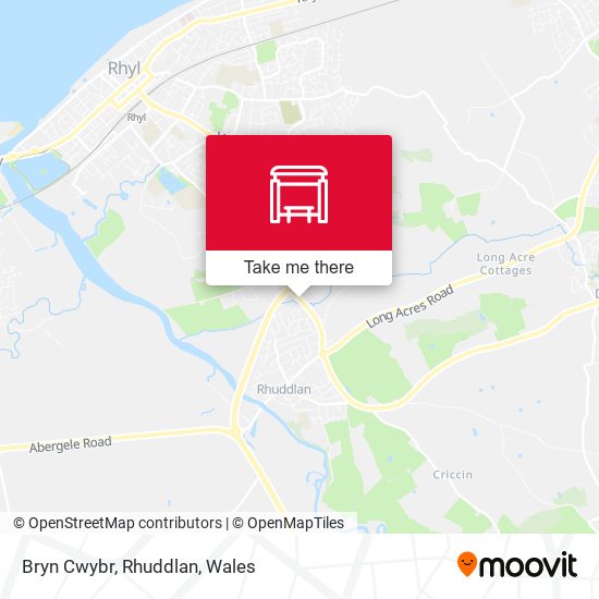 Bryn Cwybr, Rhuddlan map