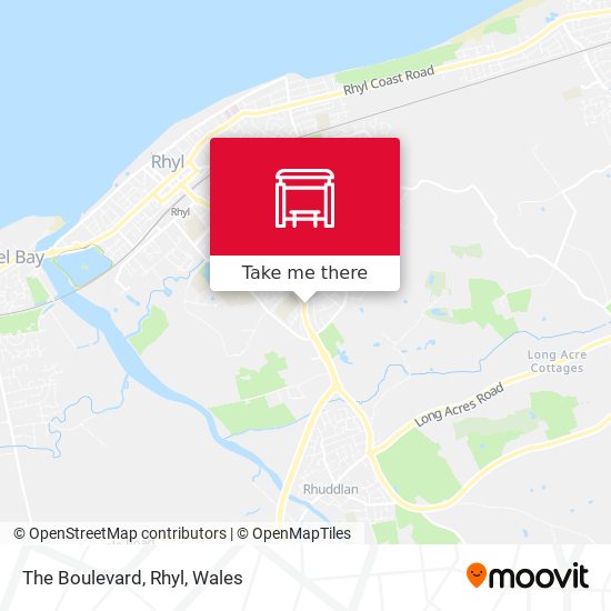 The Boulevard, Rhyl map