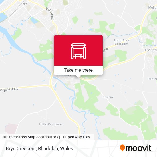 Bryn Crescent, Rhuddlan map