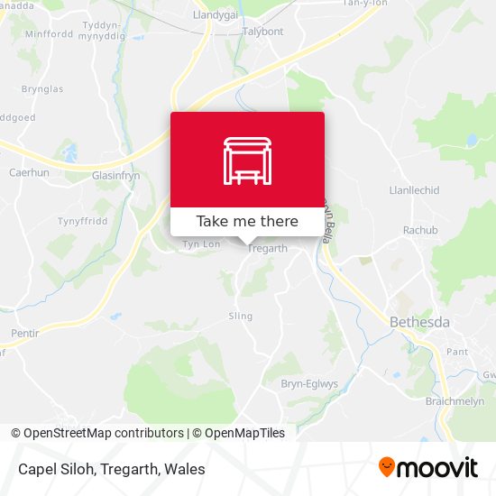Capel Siloh, Tregarth map
