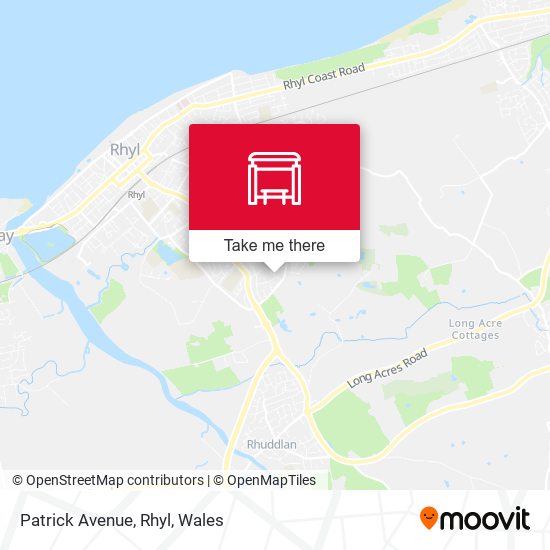 Patrick Avenue, Rhyl map