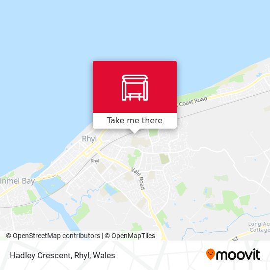 Hadley Crescent, Rhyl map