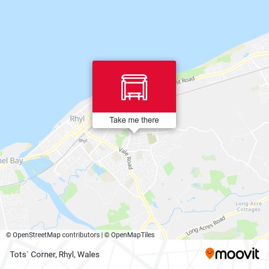 Tots` Corner, Rhyl map