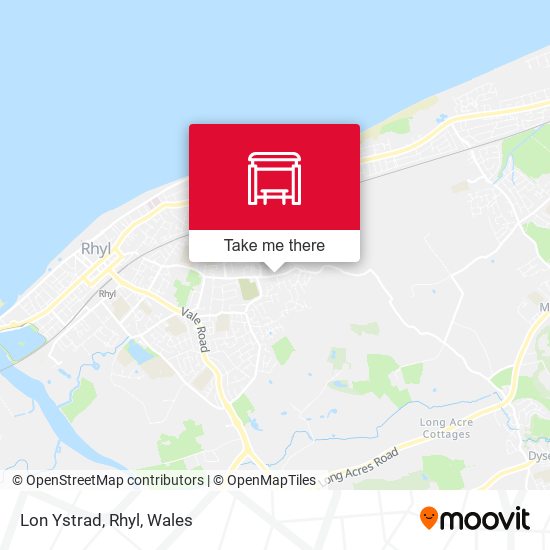 Lon Ystrad, Rhyl map