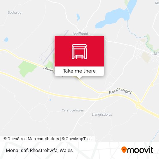 Mona Isaf, Rhostrehwfa map