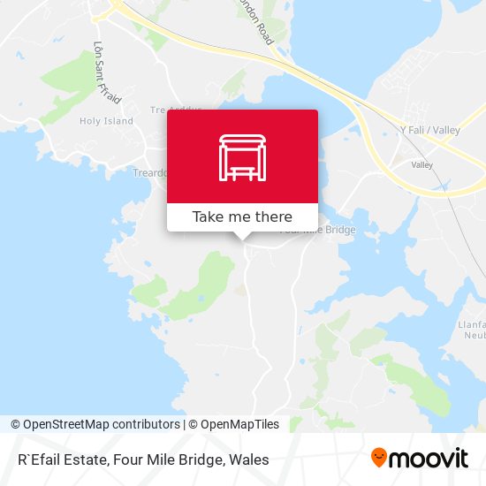 R`Efail Estate, Four Mile Bridge map