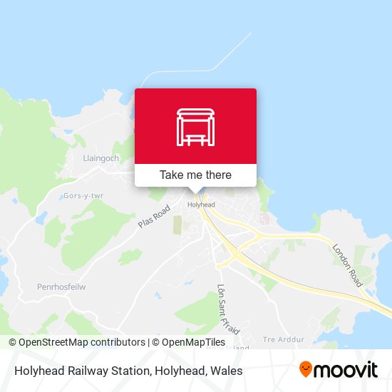 Holyhead Railway Station, Holyhead map