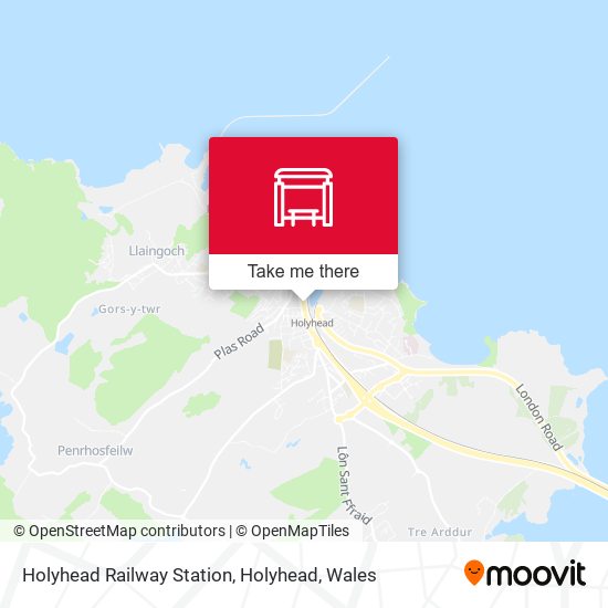 Holyhead Railway Station, Holyhead map