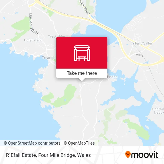 R`Efail Estate, Four Mile Bridge map
