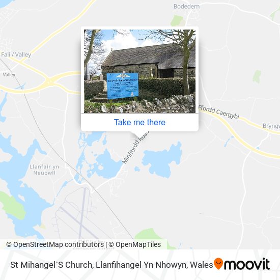 St Mihangel`S Church, Llanfihangel Yn Nhowyn map