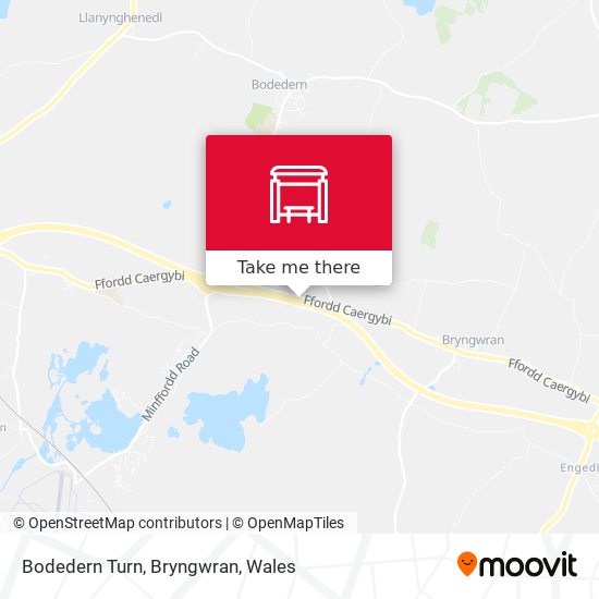 Bodedern Turn, Bryngwran map