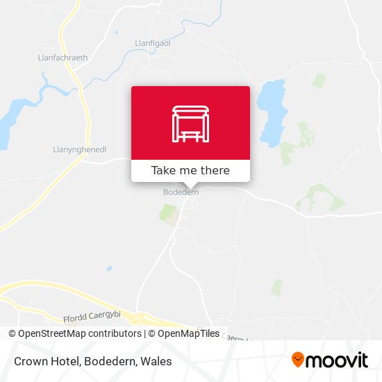 Crown Hotel, Bodedern map