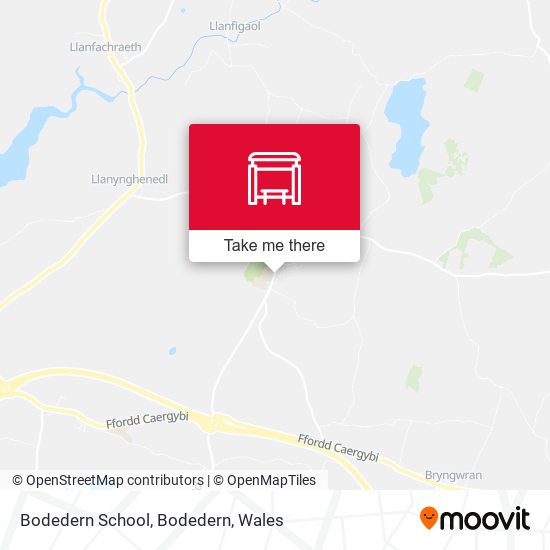 Bodedern School, Bodedern map