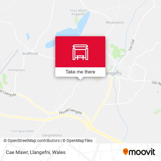 Cae Mawr, Llangefni map