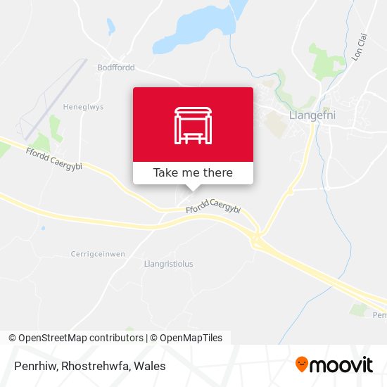 Penrhiw, Rhostrehwfa map