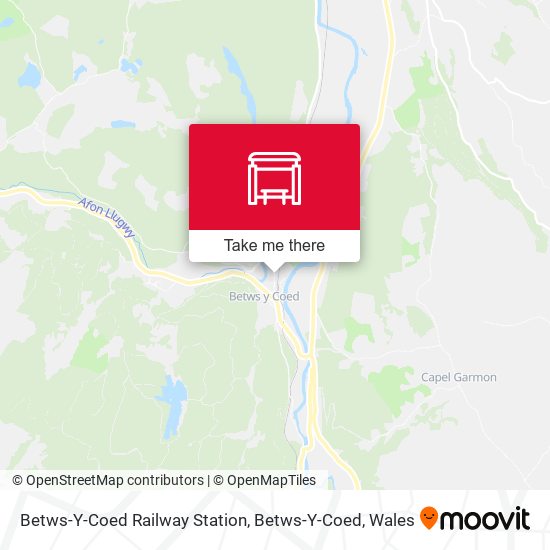 Betws-Y-Coed Railway Station, Betws-Y-Coed map