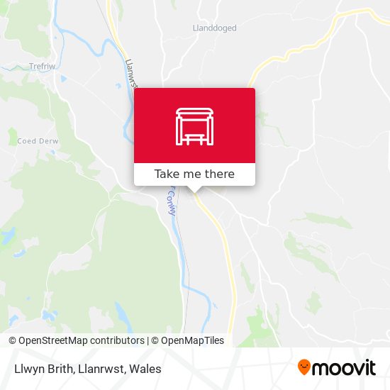 Llwyn Brith, Llanrwst map