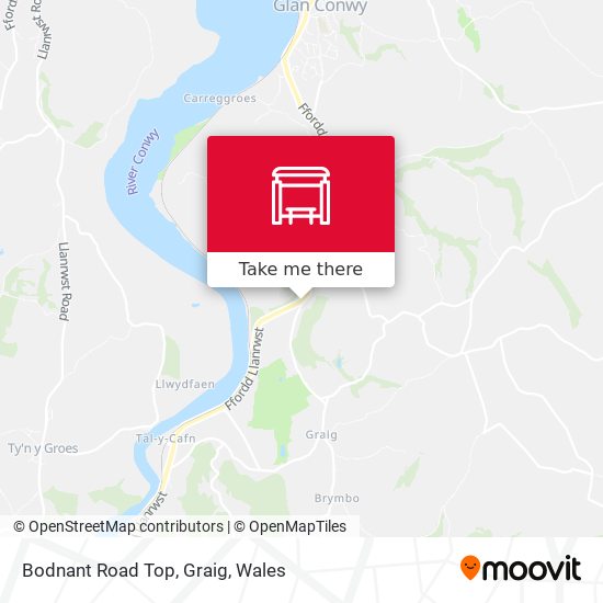 Bodnant Road Top, Graig map