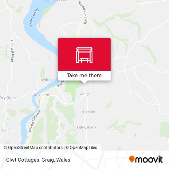 Clwt Cottages, Graig map
