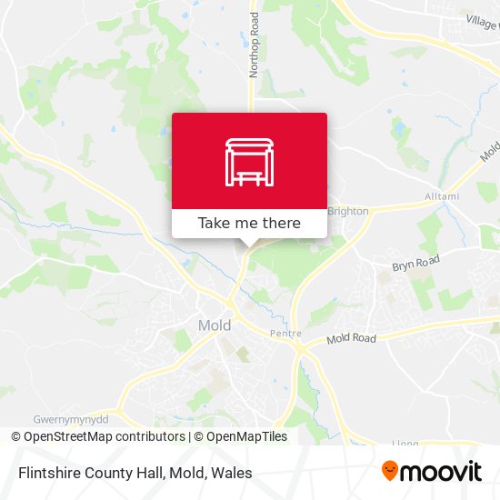 Flintshire County Hall, Mold map