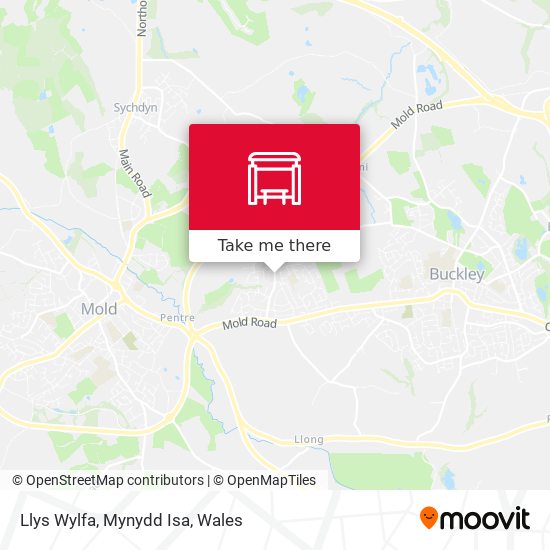 Llys Wylfa, Mynydd Isa map