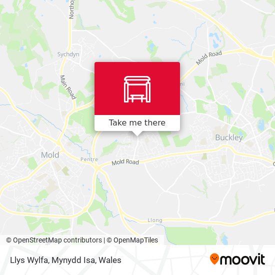 Llys Wylfa, Mynydd Isa map