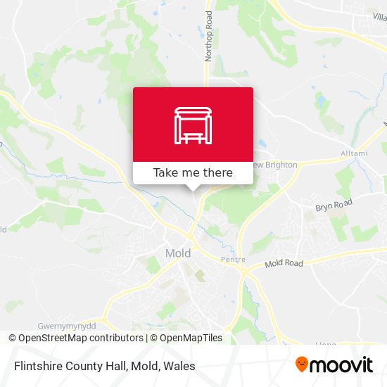 Flintshire County Hall, Mold map