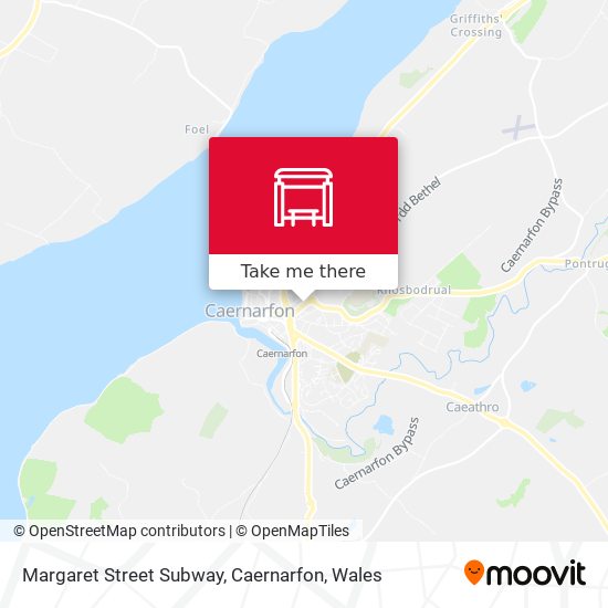 Margaret Street Subway, Caernarfon map
