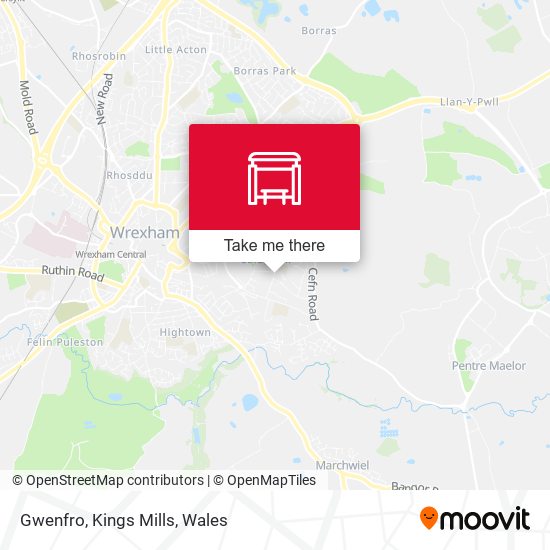Gwenfro, Kings Mills map