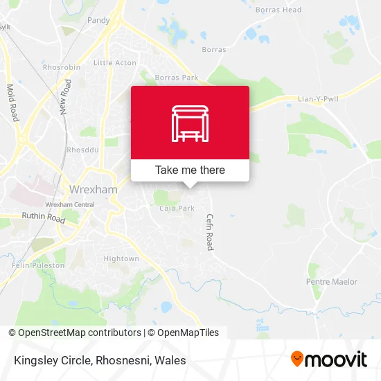 Kingsley Circle, Rhosnesni map
