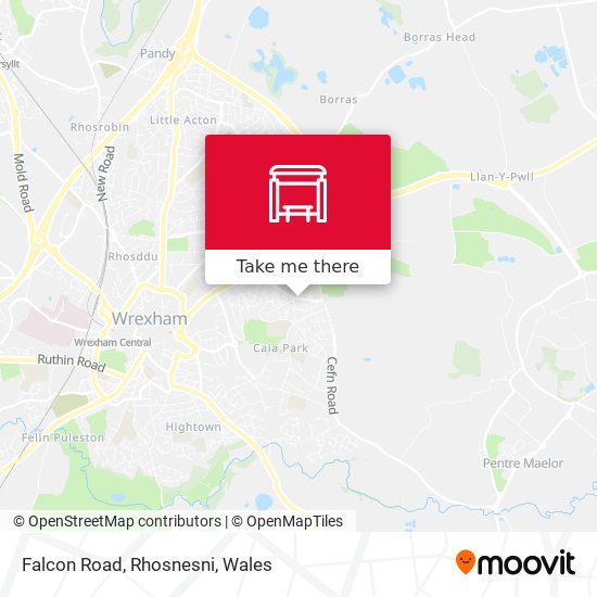 Falcon Road, Rhosnesni map