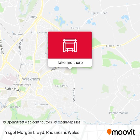 Ysgol Morgan Llwyd, Rhosnesni map
