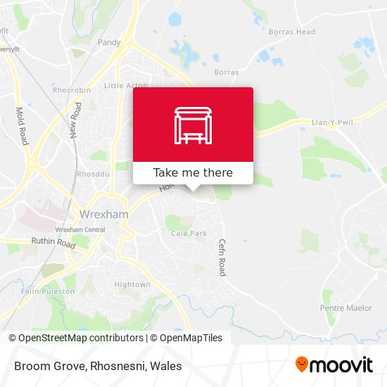 Broom Grove, Rhosnesni map