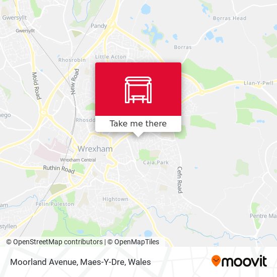 Moorland Avenue, Maes-Y-Dre map