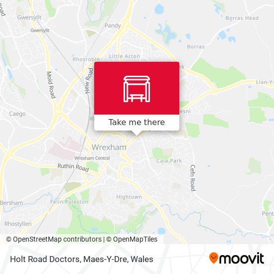 Holt Road Doctors, Maes-Y-Dre map