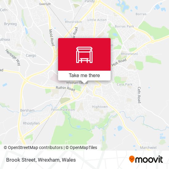 Brook Street, Wrexham map