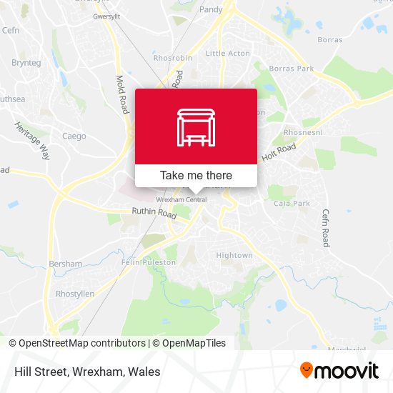 Hill Street, Wrexham map