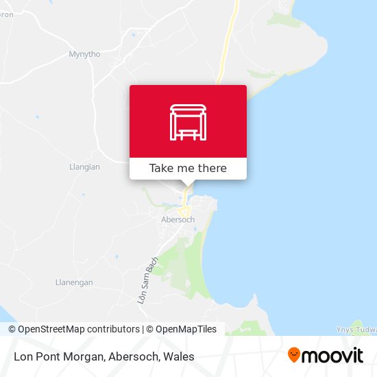 Lon Pont Morgan, Abersoch map