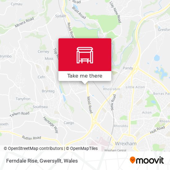 Ferndale Rise, Gwersyllt map