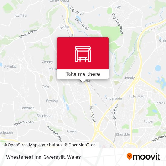 Wheatsheaf Inn, Gwersyllt map