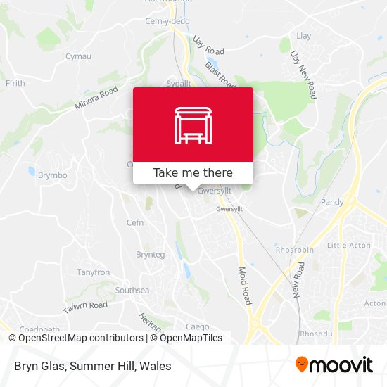 Bryn Glas, Summer Hill map