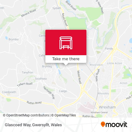 Glascoed Way, Gwersyllt map